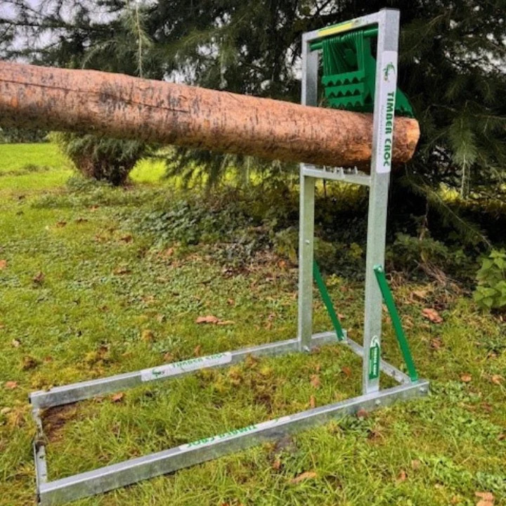 Timber Croc Holzhalter / Stammhalter "Saw Horse", verzinkt – Bild 2